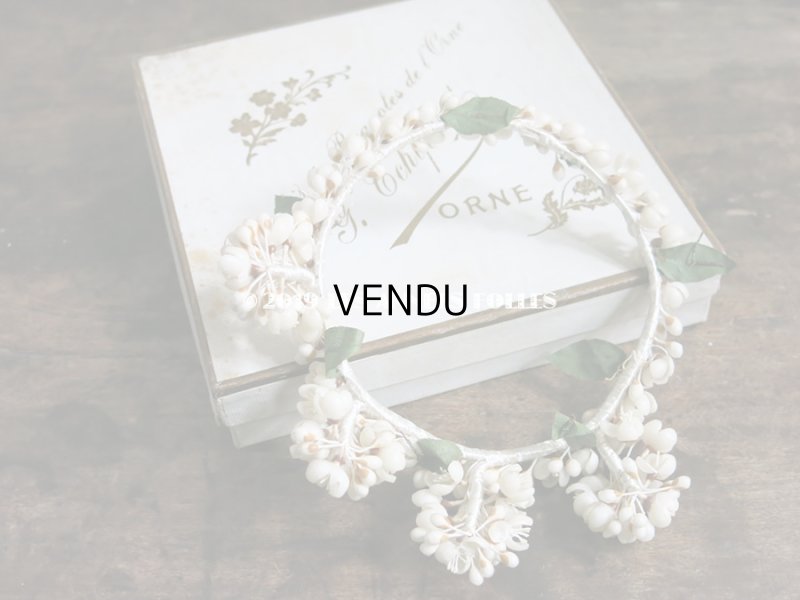 画像3: アンティーク ワックスフラワーのヘッドリース ウェディング 結婚式 ティアラ