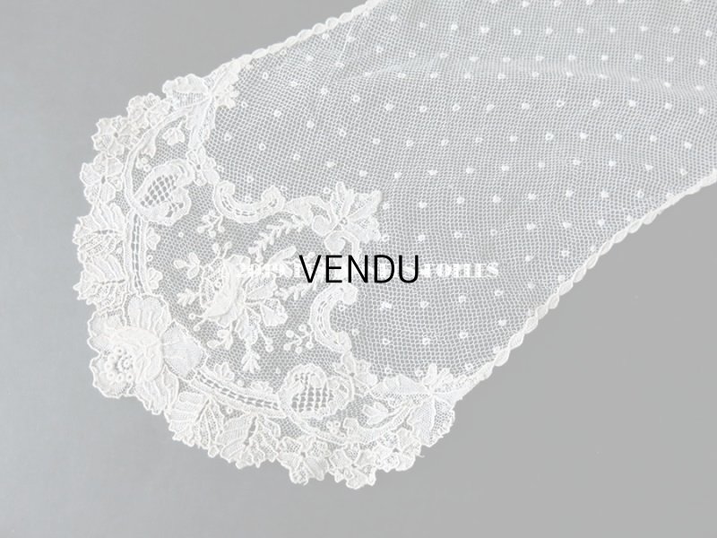 画像4: 19世紀　アンティーク ポワンドローズ のクラヴァット  【ポワン・ド・ローズ】 【ポワン・ド・ガーズ】 