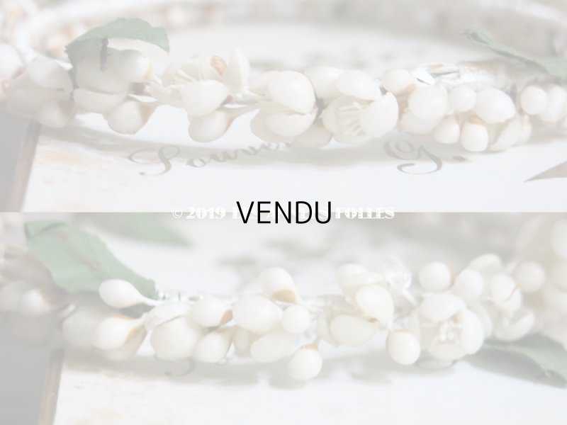 画像10: アンティーク ワックスフラワーのヘッドリース ウェディング 結婚式 ティアラ