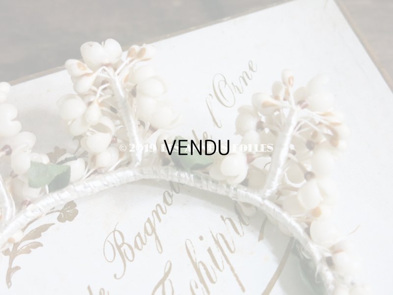 画像5: アンティーク ワックスフラワーのヘッドリース ウェディング 結婚式 ティアラ