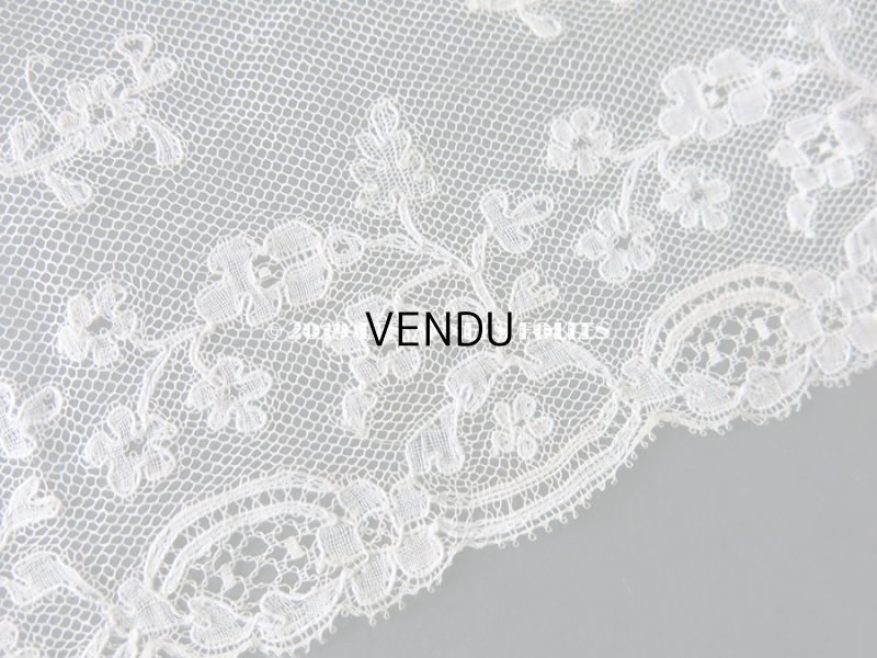 画像5: 18〜19世紀 アンティーク マリーヌレース 花模様 1.5m