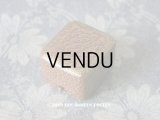 アンティーク ジュエリーボックス 金彩入り キャメル リングボックス
