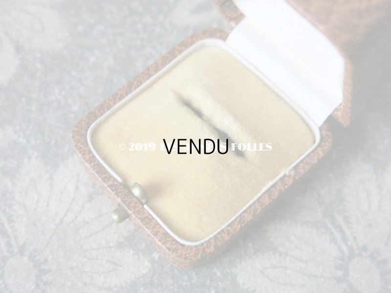 画像7: アンティーク ジュエリーボックス 金彩入り キャメル リングボックス