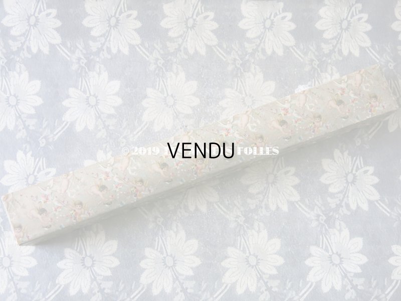 画像3: 19世紀末 アンティーク 天使&薔薇&リボン&蝶々 ファンの紙箱