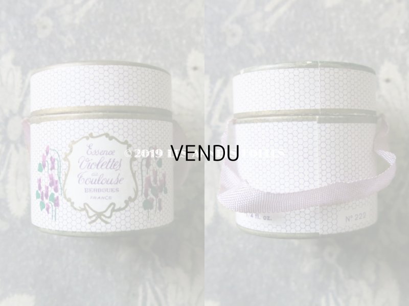 画像4: アンティーク とても小さな 菫のパフュームボックス＆ボトル ESSENCE VIOLETTE DE TOULOUSE - BERDOUES FRANCE -