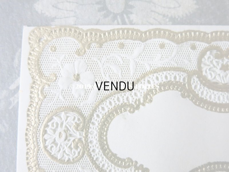 画像3: 未使用 アンティーク  コミュニオンの封筒 レースの透かし模様