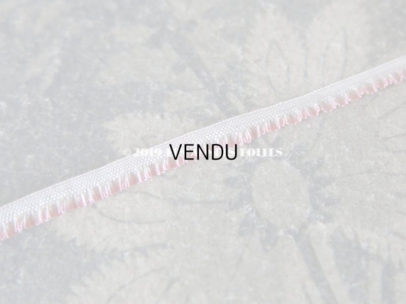 画像4: 19世紀末 アンティーク  極細 4mm幅 シルク製 フリル付 トリム  ピンク