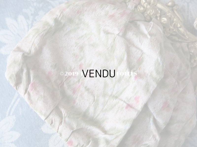 画像9: 19世紀 アンティーク  シルク製 ピンクの花模様のオモニエール 