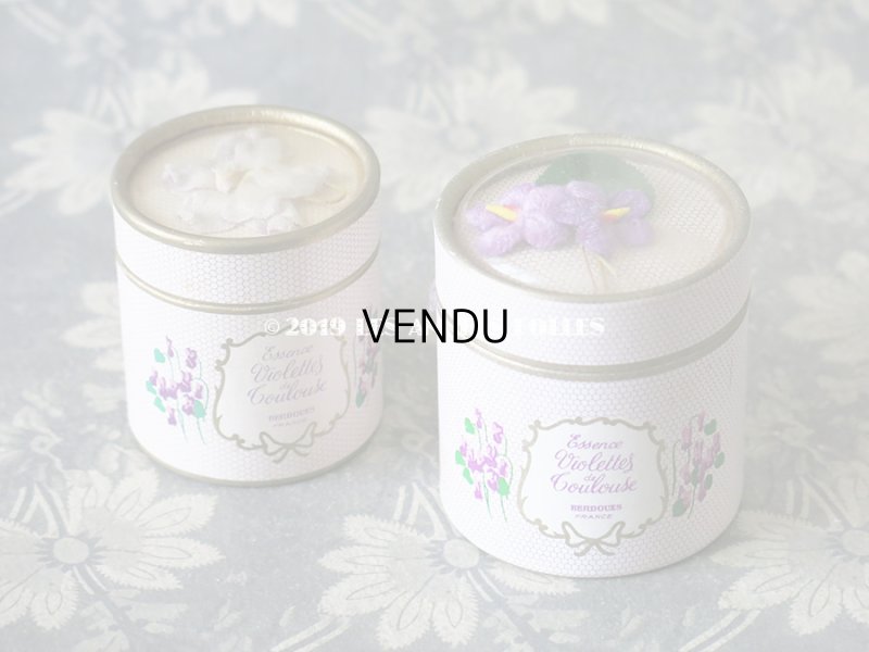 画像9: アンティーク 菫の布花入り 小さなパフュームボックス  ESSENCE VIOLETTES DE TOULOUSE - BERDOUES FRANCE -