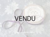 1900年代 アンティーク シルク製 極細 リボン 深紫 6.7m　6mm幅