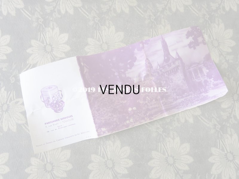 画像7: アンティーク 菫の布花入り 小さなパフュームボックス  ESSENCE VIOLETTES DE TOULOUSE - BERDOUES FRANCE -