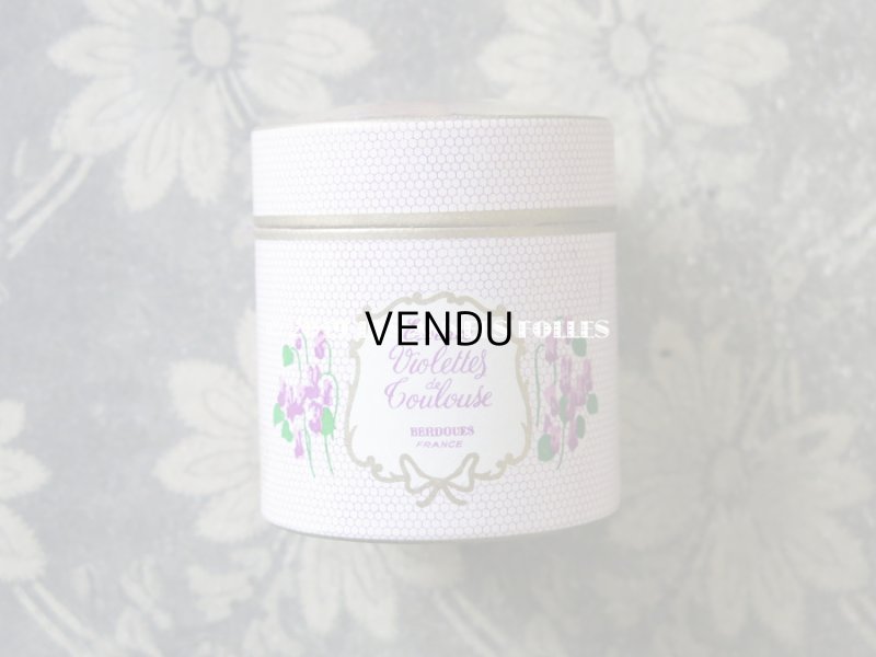 画像3: アンティーク 菫の布花入り 小さなパフュームボックス  ESSENCE VIOLETTES DE TOULOUSE - BERDOUES FRANCE -