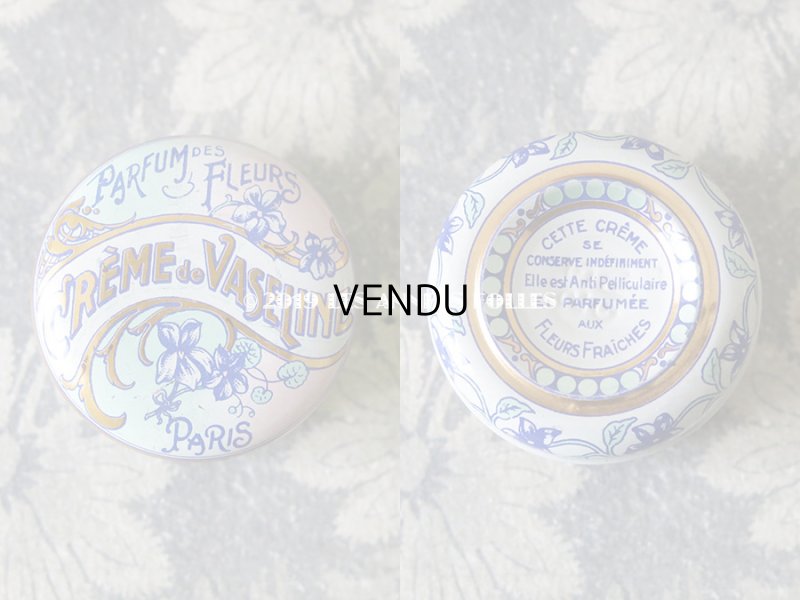 画像2: 未使用 1900年代 アンティーク 菫のワセリン缶 CREME DE VASELINE PARFUME DES FLEURS