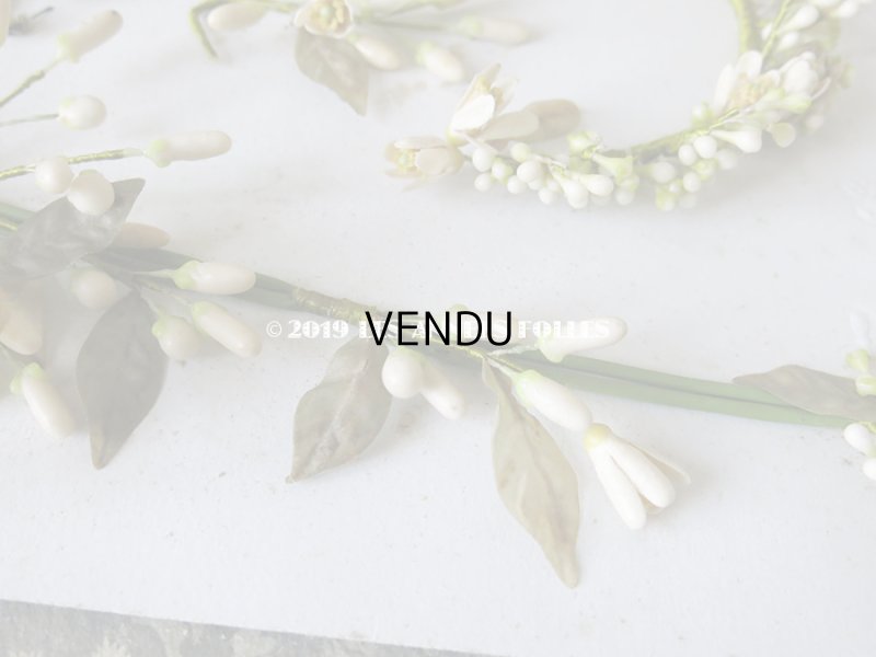 画像14: 未使用 アンティーク 台紙付 ワックスフラワーのヘッドリース ウェディング 結婚式 ティアラ