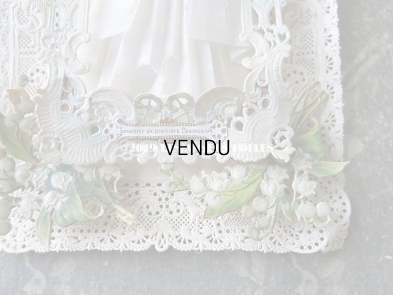 画像6: アンティーク  箱入り初聖体の立体カニヴェ コミュ二オンの少女