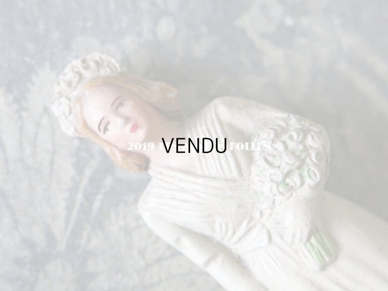 画像4: アンティーク 花嫁の石膏人形 ウェディング