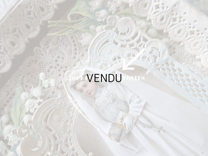 画像10: アンティーク  箱入り初聖体の立体カニヴェ コミュ二オンの少女