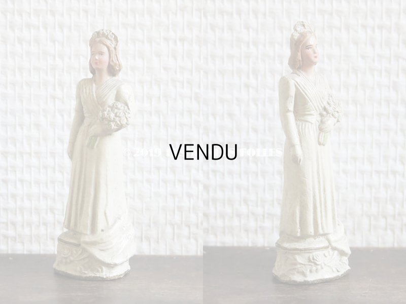 画像2: アンティーク 花嫁の石膏人形 ウェディング