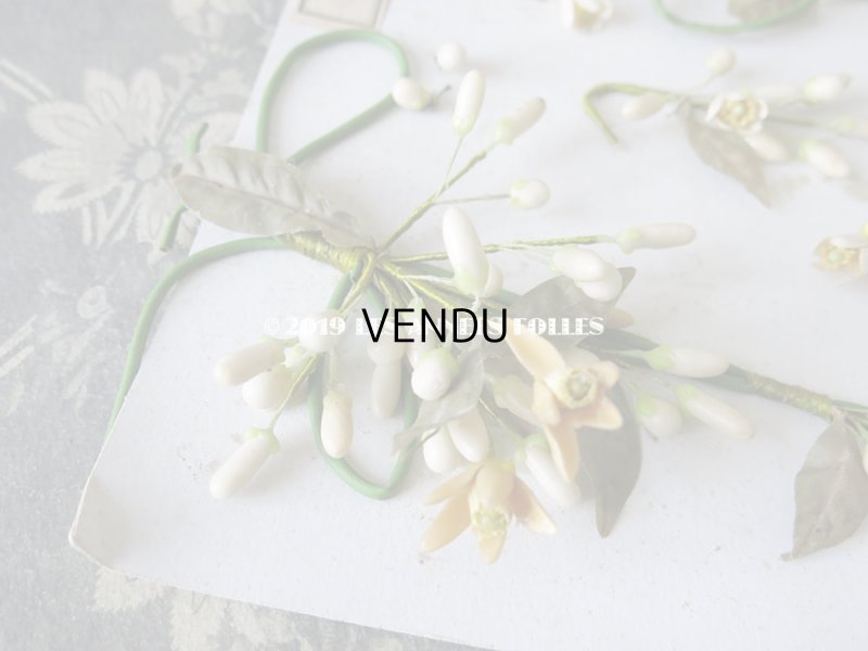 画像13: 未使用 アンティーク 台紙付 ワックスフラワーのヘッドリース ウェディング 結婚式 ティアラ