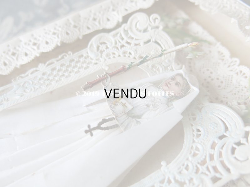 画像4: アンティーク  箱入り初聖体の立体カニヴェ コミュ二オンの少女