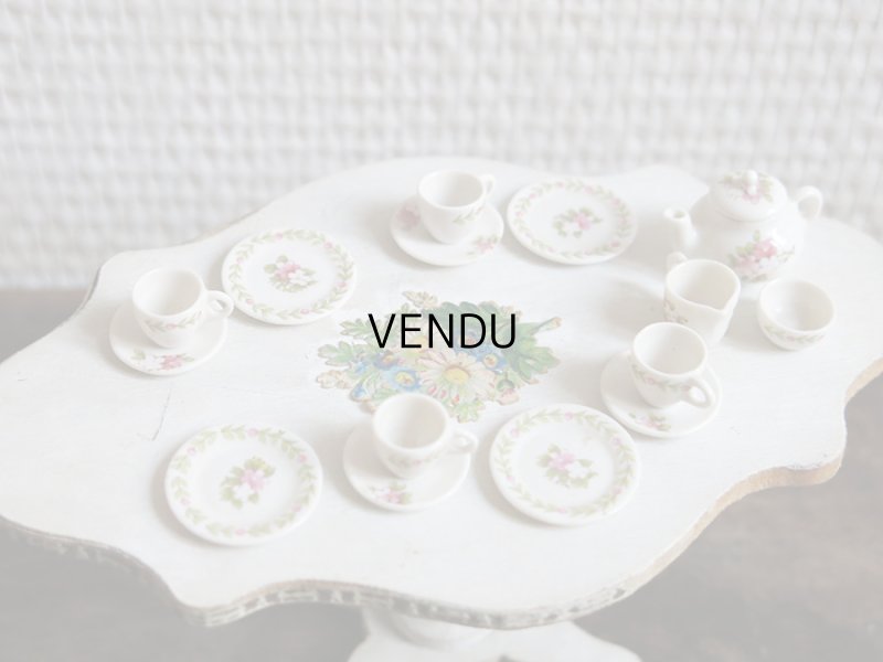 画像11: アンティーク  ミニョネット用　家具＆ティーセットのセット