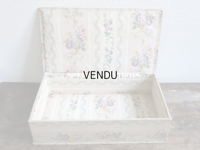 画像4: 1900年代 アンティーク 春色の花のガーランド  カルトナージュボックス