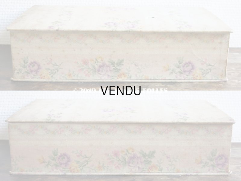 画像8: 1900年代 アンティーク 春色の花のガーランド  カルトナージュボックス