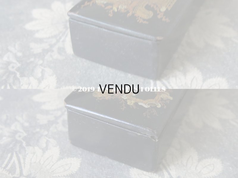 画像5: 19世紀 ナポレオン3世 アンティーク  ペンケース 天使 パピエマシェ PLUMES & CRAYONS