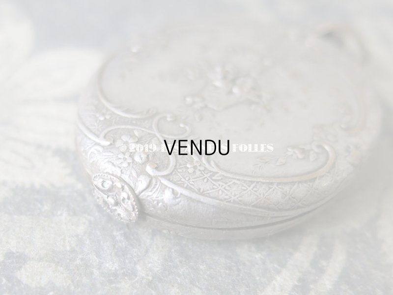 画像5: アンティーク シャトレーヌ用 ミラー リボンが結ばれた薔薇の花かご