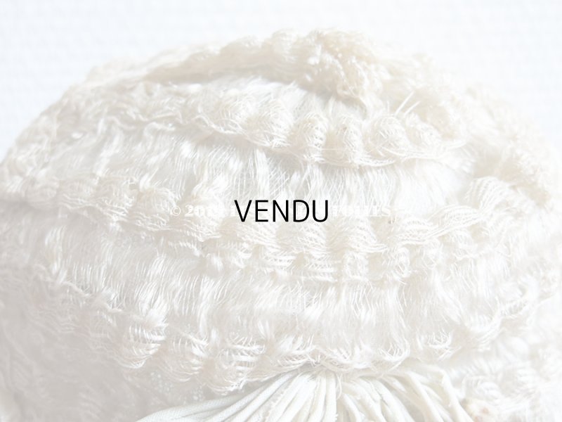 画像12: アンティーク デイジーの布花付 ドールハット