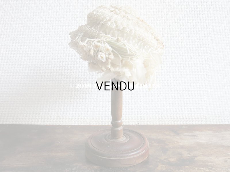 画像3: アンティーク デイジーの布花付 ドールハット