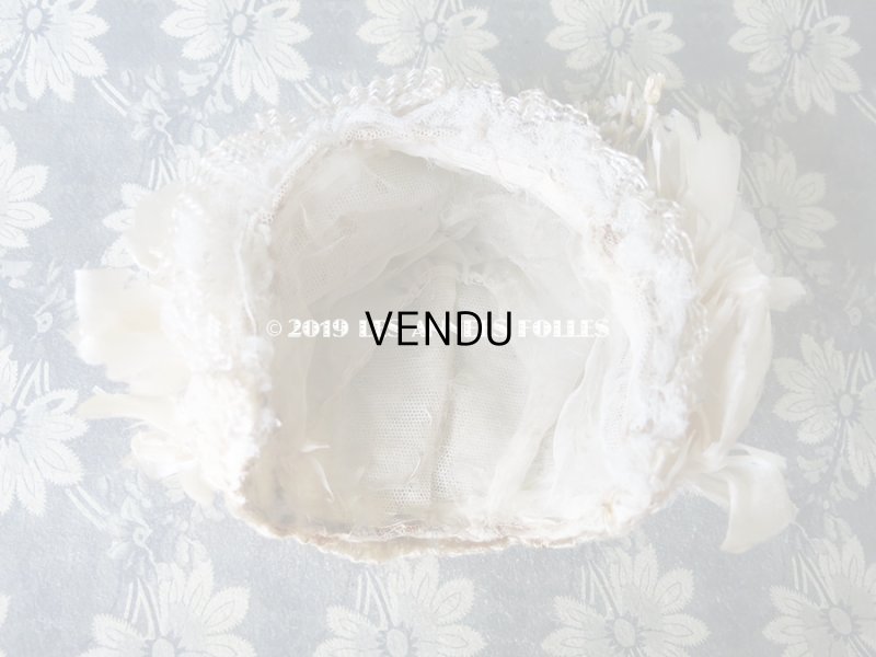 画像14: アンティーク デイジーの布花付 ドールハット