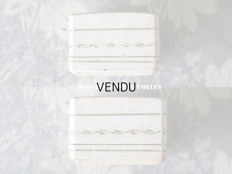 画像5: アンティーク ジュエリーボックス 金彩入り オフホワイト 