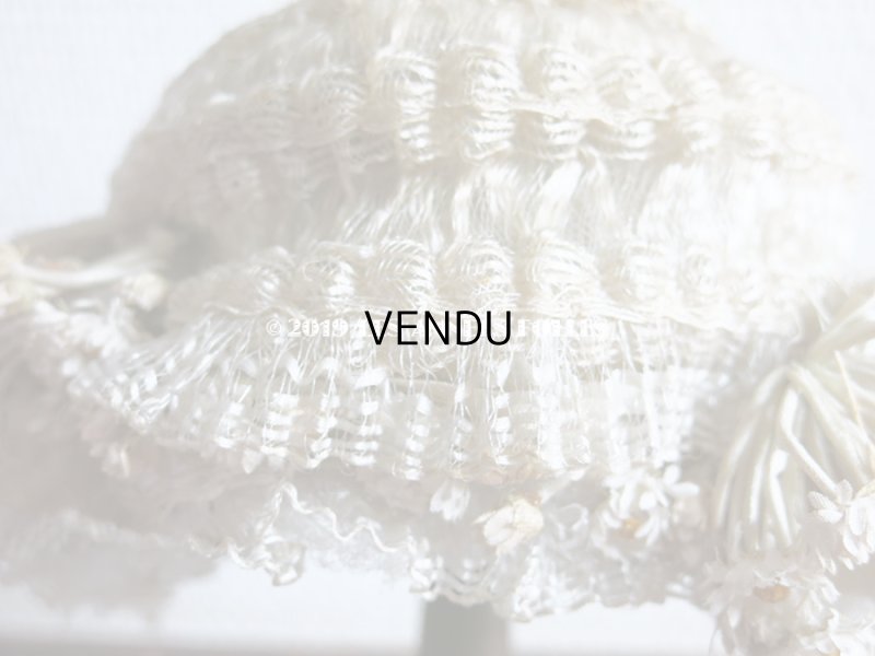 画像13: アンティーク デイジーの布花付 ドールハット