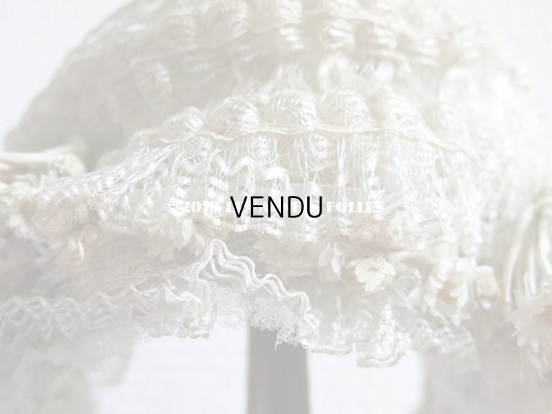 画像10: アンティーク デイジーの布花付 ドールハット