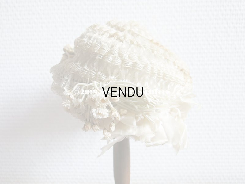 画像4: アンティーク デイジーの布花付 ドールハット