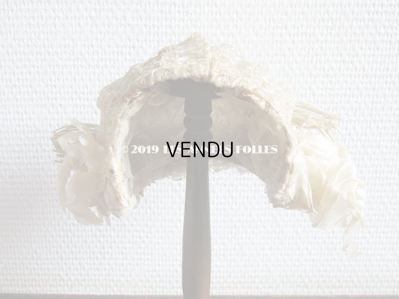 画像7: アンティーク デイジーの布花付 ドールハット