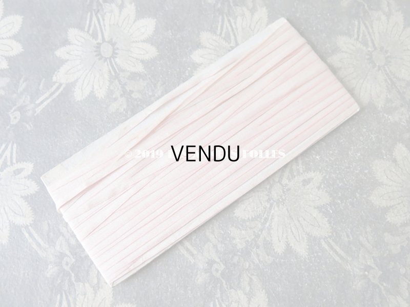 画像3: アンティーク  リボン刺繍 & ロココトリム用 シルク製 リボン 3.5mm幅 淡いピンク 約20m