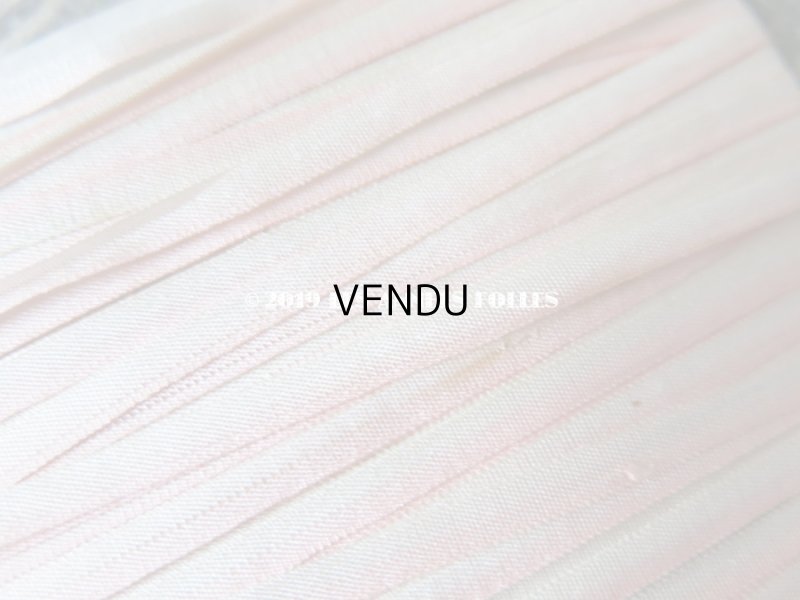 画像7: アンティーク  リボン刺繍 & ロココトリム用 シルク製 リボン 3.5mm幅 淡いピンク 約20m