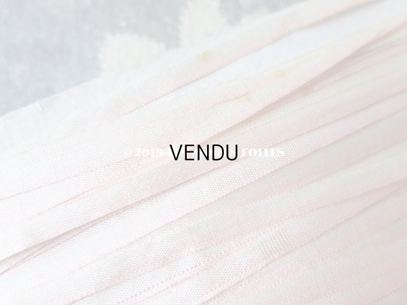 画像8: アンティーク  リボン刺繍 & ロココトリム用 シルク製 リボン 3.5mm幅 淡いピンク 約20m