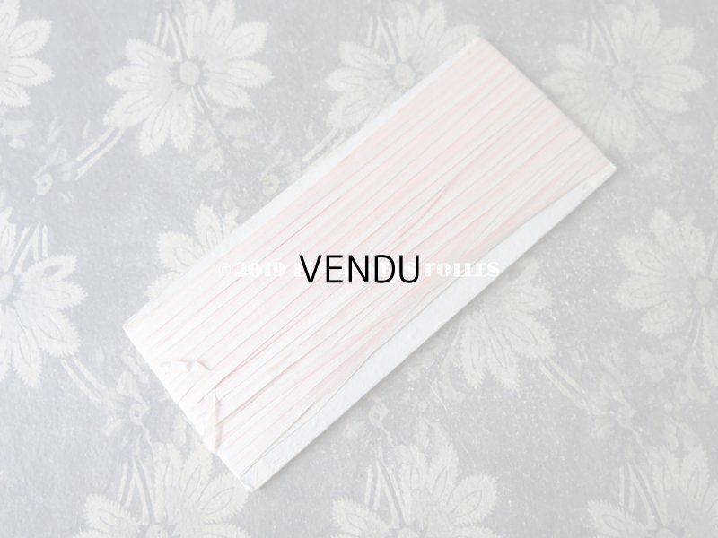 画像4: アンティーク  リボン刺繍 & ロココトリム用 シルク製 リボン 3.5mm幅 淡いピンク 約20m