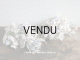 アンティーク 薄紫色の布花 大きなブーケ