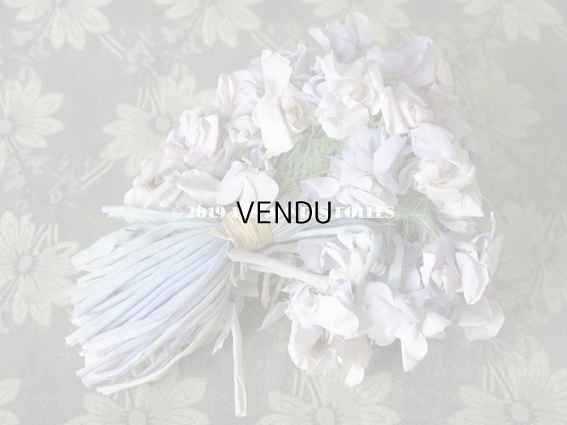 画像9: アンティーク 薄紫色の布花 大きなブーケ