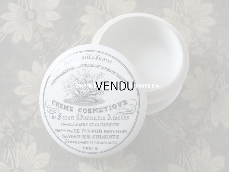 画像6: アンティーク クリームポット CREME COSMETIQUE DE SAVON D'AMANDES AMERES - ED.PINAUD PARIS -