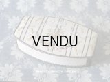 1920年代 アンティーク リボン刺繍の カルトナージュボックス　