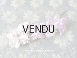 アンティーク 薄紫色の布花  コサージュ