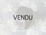 アンティーク 本革製 ジュエリーボックス 金彩入り ダークグリーン リングボックス