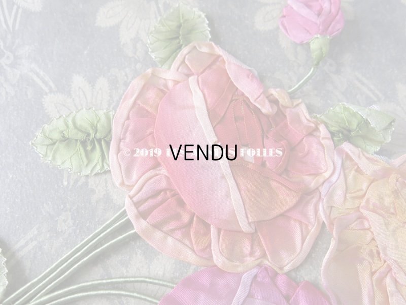 画像5: 未使用 1920年代 アンティーク ロココ調  薔薇の大きなモチーフ