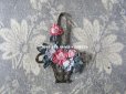 画像2: 未使用 1920年代 アンティーク ロココ調  シルク製 薔薇の花かごのモチーフ (2)
