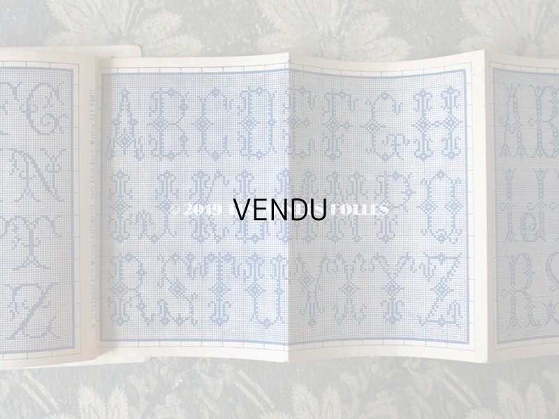 画像4: アンティーク クロスステッチの刺繍図案帳 ALPHABETS VARIES - N.ALEXANDRE&CIE -
